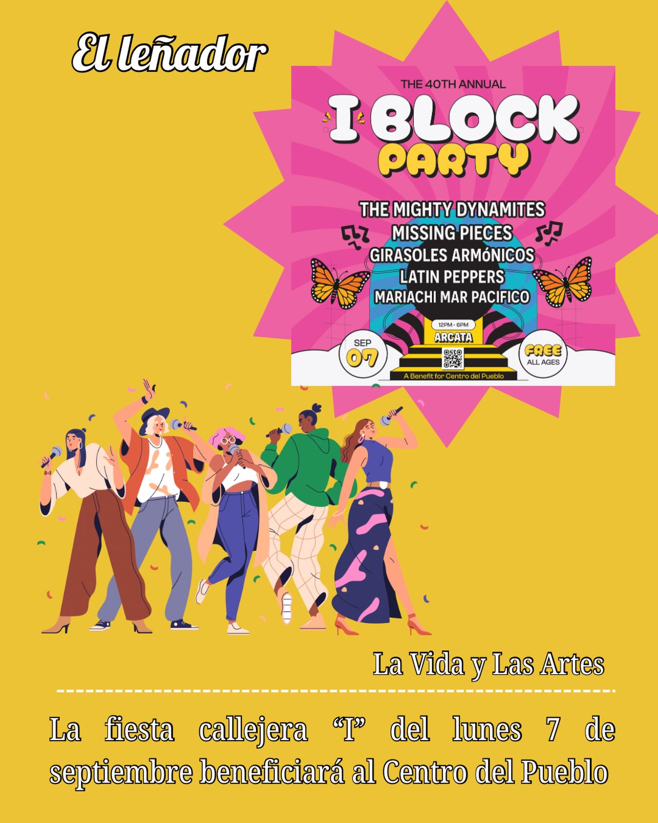 La 40.a fiesta anual “I” Block Party se celebrará el Labor Day, el lunes 7 de septiembre, frente de Los Bagels, en Arcata. A partir del mediodía, los vecinos se reunieron para disfrutar de música local en vivo, folklórico, comida, mariachis y mucho más. La entrada es gratis y todos son bienvenidos.

Escrito por Julia Rants y Traducido por Salvador Sandoval-Garduño

Para ver la historia completa, haga clic en el enlace de nuestra biografía. 

#condadodehumboldt #noticiasdehumboldt #CalPolyHumboldt #CPHumboldt #Accesshumboldt