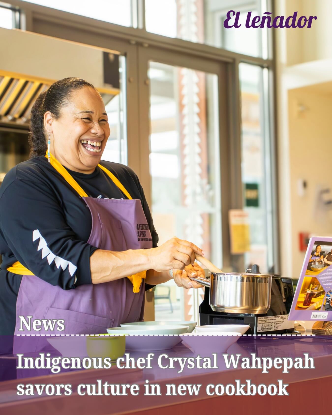 As a kid, Wahpepah stood at the feet of her elders pacing around the kitchen, mesmerized by every plate placed before her. Years later, she gets to serve that experience to every person that walks through her restaurant. 

“I was taught at a very young age that’s where our ancestors really came through, really into the foods,” Wahpepah said. 

Wahpepah published a cookbook in March called “A Feather and a Fork” which features 125 Indigenous recipes. She spent five years practicing, learning and documenting a variety of flavors inspired by her ancestors and childhood. A central theme in the book centers around reclaiming one’s taste buds and decolonizing our palettes through Indigenous foods. 

“I talk a lot about that in the book and how we can really enjoy these flavors that are from the Earth and actually from Indigenous land and how we can really celebrate these dishes but really own our palate,” Wahpepah said. 

Story and photo by Noelle Doblado

For the full story click the link in our bio.

#afeatherandafork #idigenousfood #humboldtcounty  #CPHumboldt #Accesshumboldt