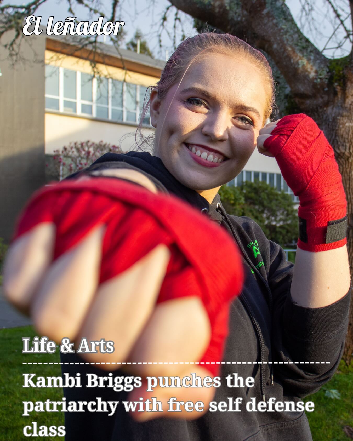 At four years old, Kambi Briggs felt a kick for combat sports and hasn’t looked back since. While she spends a good amount of time working as a manager at the Minor Theater, the majority of her free time is dedicated to teaching and practicing self defense. Recently, Briggs has been offering free weekly self defense classes at the Eureka gym Liberty Fitness, since last April. 

By Alexis Sarmiento 
Photo by Alexis Sarmiento 

For the full story click the link in our bio.
#ellenadornews #humboldt #humboldtcounty #CPHumboldt #Accesshumboldt