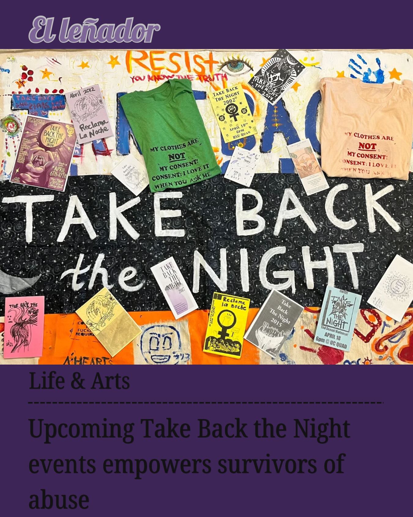 The Women’s Resource Center (WRC) is hosting their annual Take Back the Night series of events from April 6-17. The event is part of a global movement to end sexualized and gender-based violence. The events will be hosted for two weeks and are open to the public. 

The main event will be hosted on April 17, starting with a survivor speakout, a rally then ending with a silent vigil. 

“After the rally, we’ll march down to the Arcata square and we’ll have our banner, we’ll have some chants going, and then hold a silent vigil,” Shearer said.

Story and photo by Leah Spiers
For the full story click the link in our bio.

#ellenadornews #humboldt #humboldtcounty #Accesshumboldt #humboldt.wrc