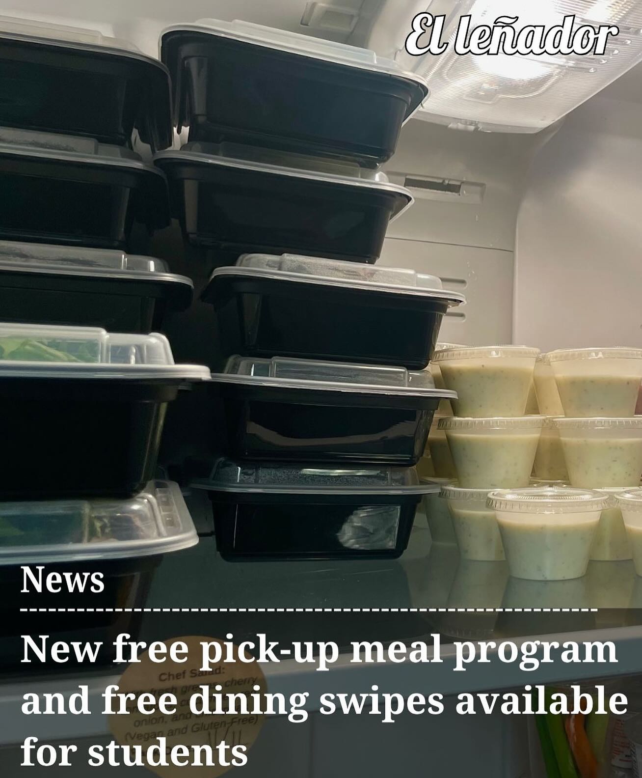 Cal Poly Humboldt students living on or off campus this semester can access free food through a new “to-go” meal program, and apply for free meal swipes at the J Dining Hall.

Ravin Craig, director of Student Life, said the “to-go” pre-packaged meals, also known as the Temporary Meal Pick-up Program: Fall 2025, are available within the Gutswurrak Student Activities Center while supplies last. The program is first-come, first-served, and all students are eligible with their student ID. For more information on dates and additional resources, visit the Humboldt Basic Needs website below. 

Through the Swipe Assistance program, students can get a maximum of 10 swipes per month until the last day of classes. Unused meal swipes can roll into the next semester. Students who are on a five or seven-day meal plan are not eligible, but other plans can be. The application will be linked below. 

The Basic Needs Program has provided swipe assistance for years, but has increased swipe amounts this month amid the Trump administration’s cuts to SNAP funding. 

For more information, visit the Humboldt Basic Needs website linked below. 

Humboldt Basic Needs – Food Resources:
www.humboldt.edu/basic-needs/food-resources

Swipe Assistance Application: 
cm.maxient.com/reportingform.php?HumboldtStateUniv&layout_id=16

Story and photo by Julia Rants 

Full story and more resources coming in the December issue. 
#ellenadornews #humboldt #humboldtcounty #humboldtstate #CalPolyHumboldt #CPHumboldt #Accesshumboldt