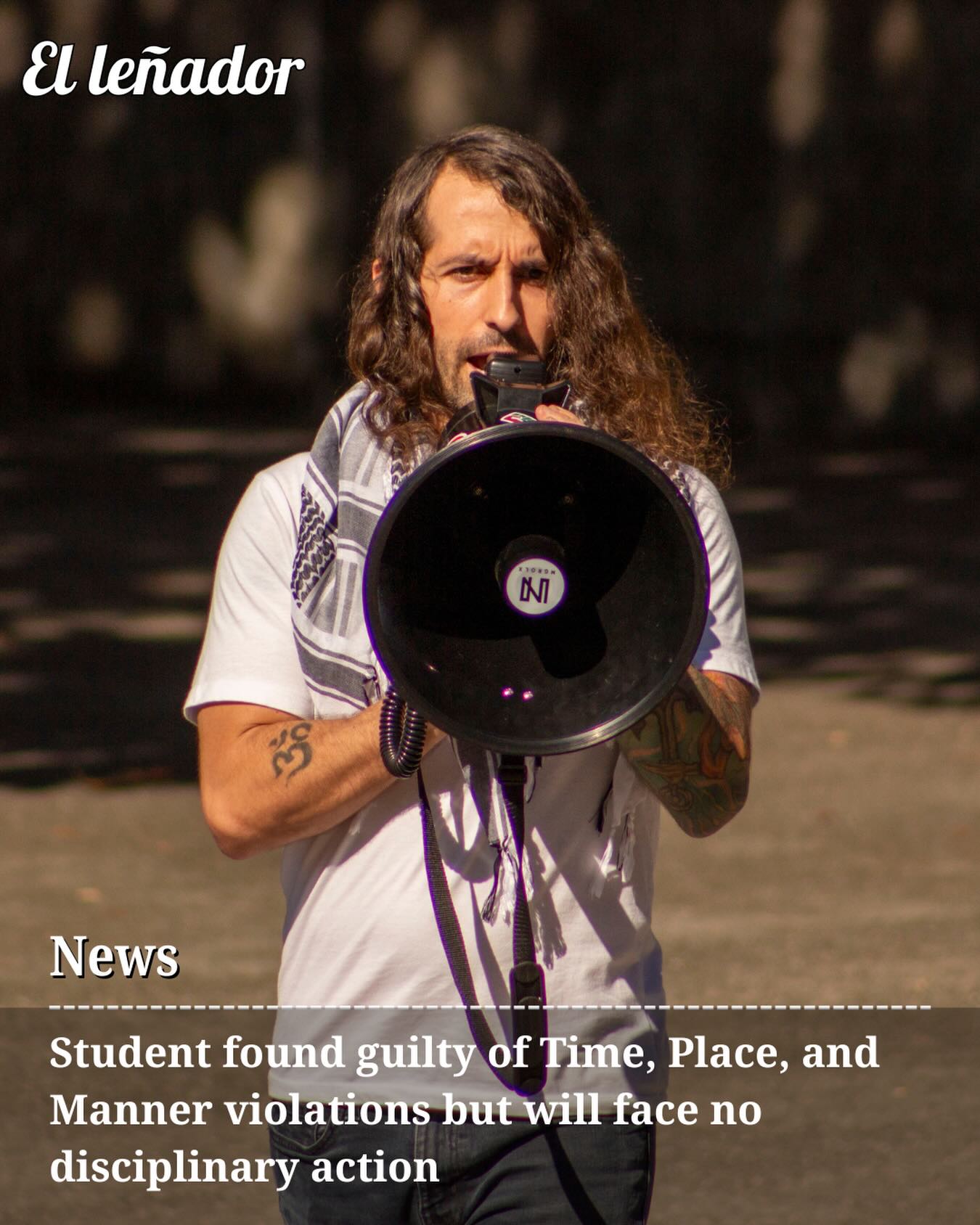 Cal Poly Humboldt student and protest organizer Rick Toledo was charged with Time, Place, and Manner (TPM) violations following the Palestine vigil and march held on Oct. 7, 2025.

Under the TPM policy, if protesting on campus, a form must be filled to reserve the space. Toledo’s TPM violation case stems from Students for a Democratic Society (SDS), Students for Quality Education (SQE), and Cal Poly Humboldt’s California Faculty Association’s (CFA) initial attempt to reserve the Lower Quad for the Palestine vigil and march. 

“Nobody was here, if there was a reservation, it sure didn’t look like it. So we came in and made a statement, ‘Look around, is there an event here? They would not let us do this.’ And then we came back,” Toledo said. “ I think that’s where they’re [the administration] saying that the conflict happened.” 

Story by Salvador Sandoval-Garduno
Photo by Noelle Doblado

For the full story click the link in our bio.

#ellenadornews #humboldt #humboldtcounty #humboldtstate #CalPolyHumboldt CPHumboldt Accesshumboldt