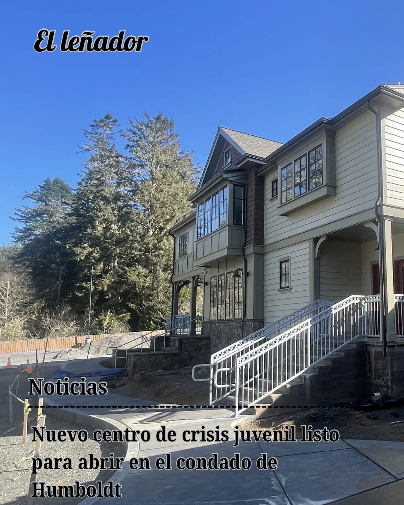 Después de años de planificación y retrasos, un nuevo centro de crisis juvenil en el condado de Humboldt está avanzando. Sorrel Leaf Healing Center, una instalación residencial de 12 camas para jóvenes experimentando crisis de salud mental severas, está ahora otra vez bajo construcción después de recibir financiamiento estatal largamente esperado en febrero. El trabajo continuó a principios de abril, de acuerdo con el director ejecutivo Shireen Varga.

Historia por Jessica de Laguna y traducido por Carmen Ruiz Fernández

Para ver la historia completa, haga clic en el enlace de nuestra biografía.

#ellenadornews #CPHumboldt #Accesshumboldt #LaSaludMentalImporta #CrisisJuvenil