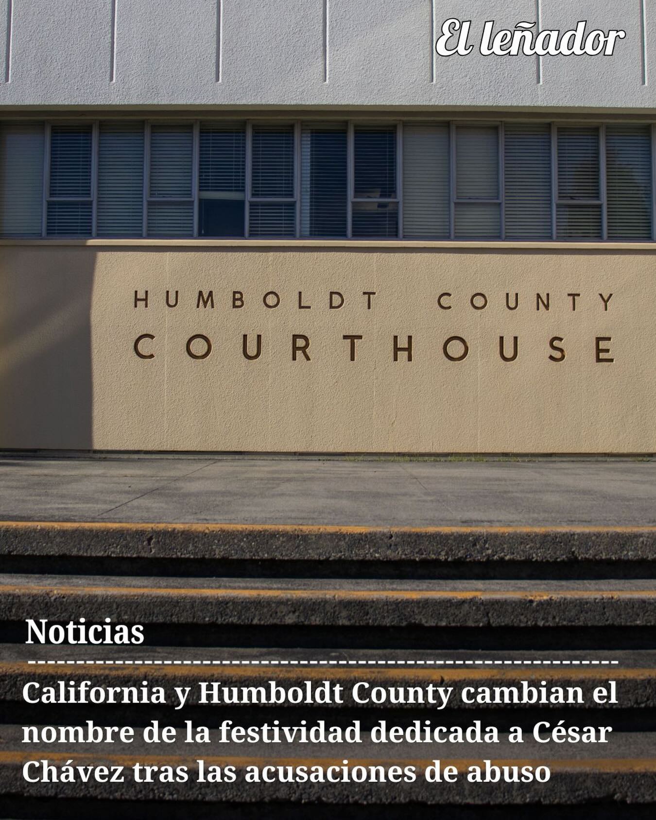 El gobernador Gavin Newsom firmó el 26 de marzo un bill para cambiar el nombre del Día de César Chávez por el Farmworkers Day, tras las acusaciones de abuso sexual. Los legisladores aprobaron la ley ocho días después de que salieran a la luz las acusaciones. 

Una investigación publicada por el New York Times el 18 de marzo detallaba los presuntos abusos sexuales cometidos durante años por Chávez contra mujeres jóvenes y contra Dolores Huerta, quien fundó junto a Chávez el sindicato de United Farm Workers. 

El Humboldt County Board of Supervisors voto por 4 a 0 a favor de cambiar el nombre del dia festivo del condado del 24 de marzo. La supervisora Natalie Arroyo propuso el cambio del nombre. 

“El motivo que impulsa esta iniciativa es dejar de centrar la atención en César Chávez; tras conocer sus actos de agresión sexual y las acusaciones al respecto, el estado [California Assembly] ha decidido centrarse en los trabajadores agrícolas, y creo que tiene mucho sentido que se les dé protagonismo”, afirmó Arroyo durante la sesión de la Board of Supervisors. 

Historia y foto por Noelle Doblado

Para ver la historia completa, haga clic en el enlace de nuestra biografía.
#ellenadornews #condadodehumboldt #noticiasdehumboldt #CalPolyHumboldt #CPHumboldt Accesshumboldt