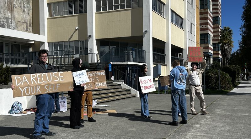 CPH student arrested, protestors gather at Humboldt County Courthouse