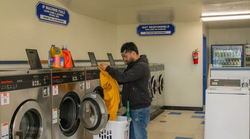 Customer doing their laundry.